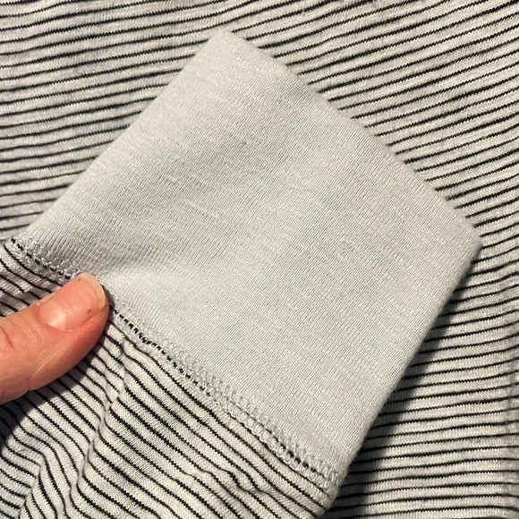 GAP Light Gray Striped Henley - Picture 5 of 10